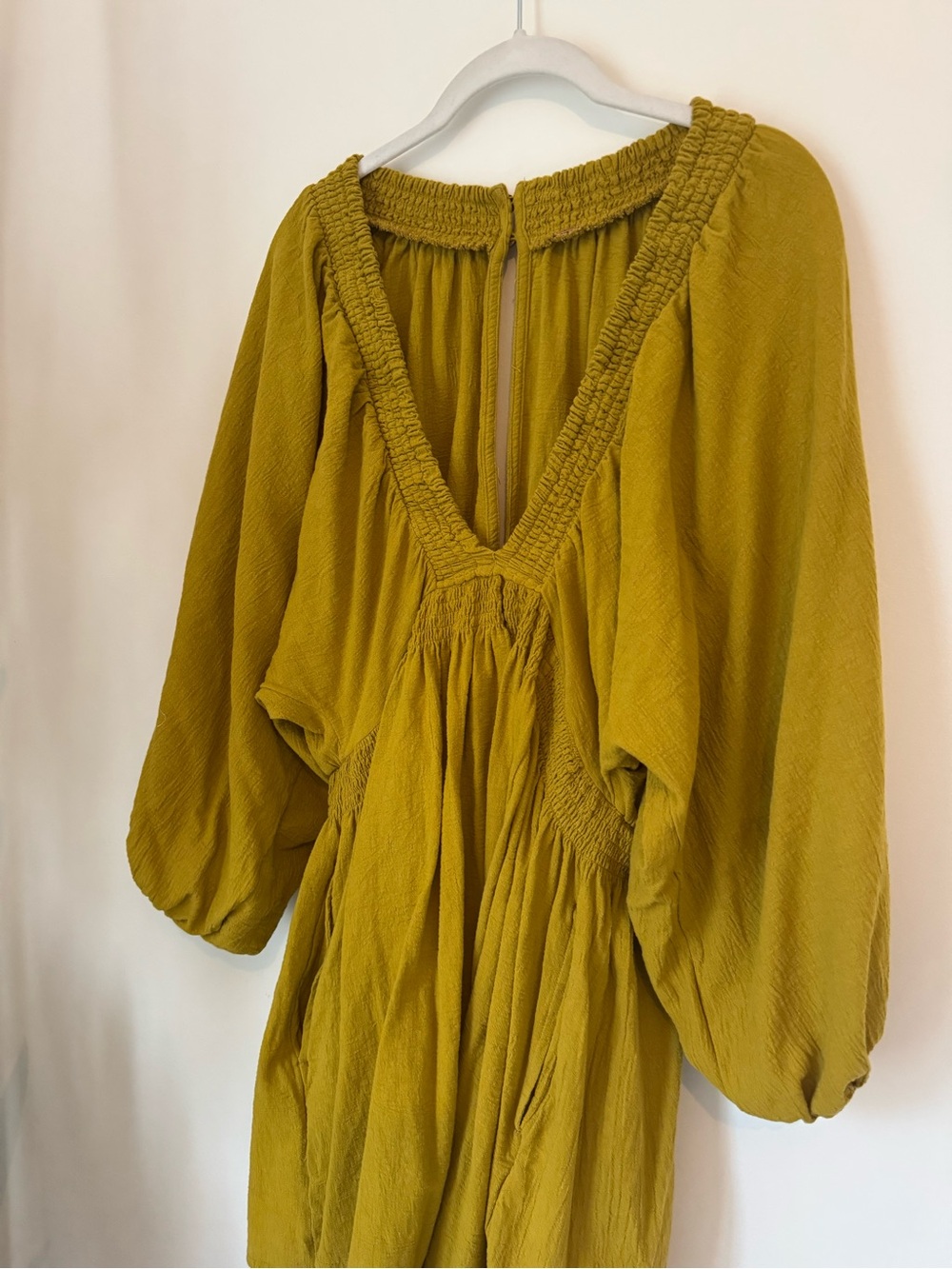 Free people V-Neck Babydoll Dress. Colour pineapple size L - Picture 4 of 4